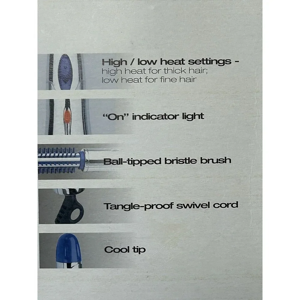 Vintage‎ Revlon Curling Iron Brush Platinum Touch Hair Styling 3/4